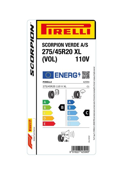 Pirelli 275/45 R20 110V Xl Scorpion Verde All Season Vol Dört Mevsim Lastiği 2026