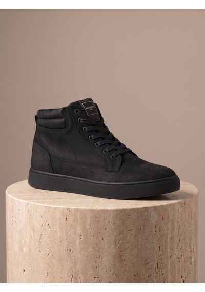 Bafaş 038616hn Siyah Hakiki Dana Derisi Bilekli Erkek Sneaker