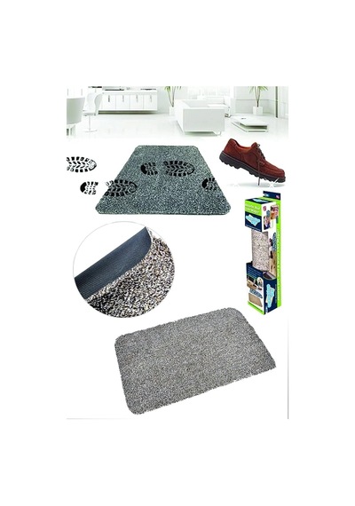 Mutfak Halısı Clean Step Mat Yıkanabilir Mikrofiber Kir Toz Emici Iç-dış Ortam Paspas Krem