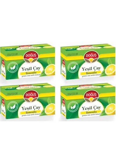 Doğuş Limonlu Yeşil Süzen Poşet Çay 4'lü 20 x 1.75 G