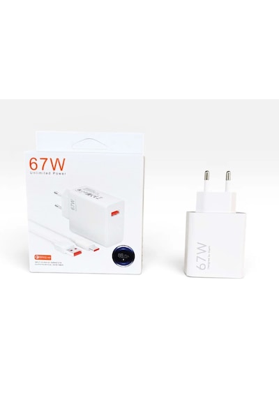 Wi 67w Type-c Saliseli Turbo Şarj Aleti Beyaz