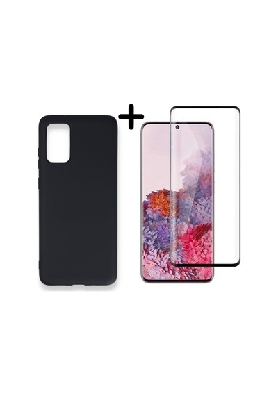 Samsung Galaxy Uyumlu S20 Plus Lansman Içi Kadife Telefon Kılıfı Ve Tam Kaplar Polymer Nano Ekran Koruyucu Gri