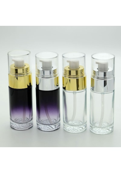 Boş Krem ve Losyon Şişesi 40 ML 5 Adet Siyah Sarı Kapaklı Boş Şişe