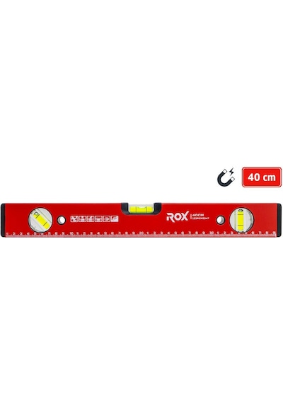 Rox 0347 Mıknatıslı Alüminyum Su Terazisi 40 Cm
