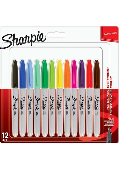 Zekicocuk Sharpie Markör Permanent Fine Karışık Renk 12 Li 2065404