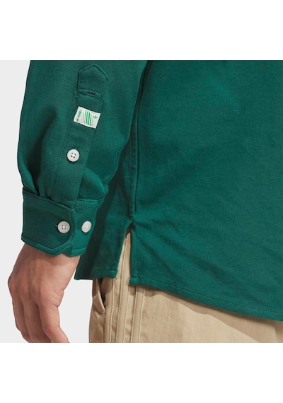 Adidas Originals Twistknit Erkek Yeşil Uzun Kollu Polo Tişört Kr5431