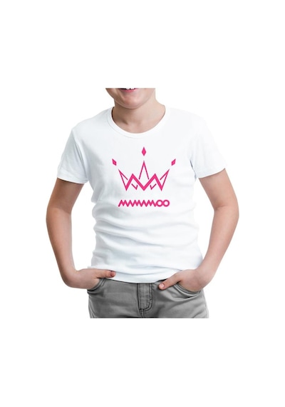 Lord Tshirt Mamamoo - Logo Crown Beyaz Çocuk Tshirt