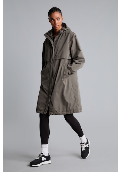 Defacto Regular Fit Kapüşonlu Fermuarlı Su Geçirmez Parka H0407ax26wnkh521 Haki-kh521