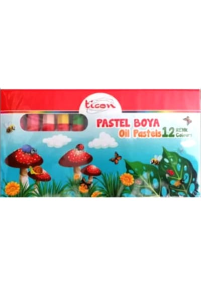 Ticon Pastel Boya 12li - 4 Adet Çok Renkli