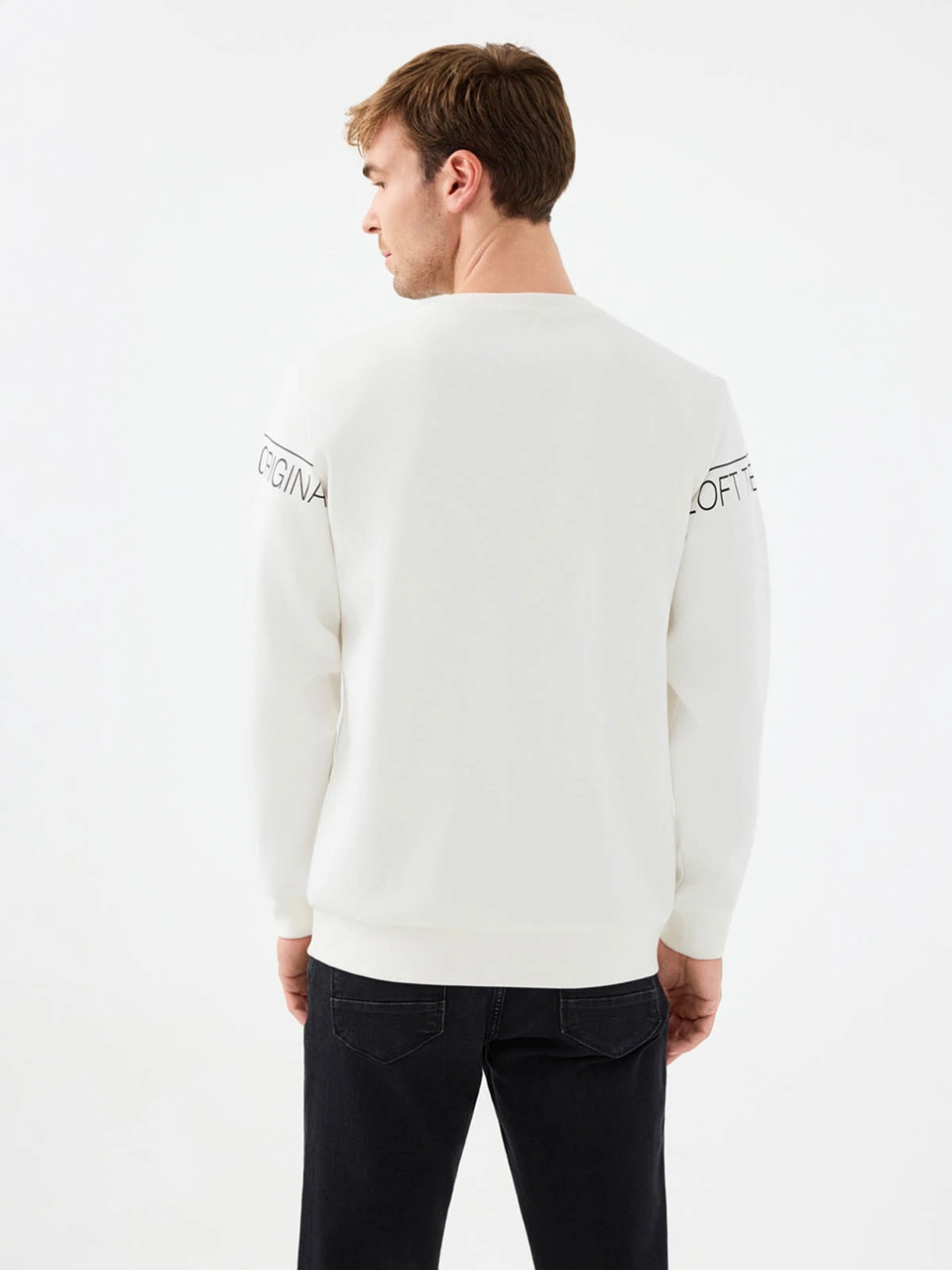 Loft Regular Fit Beyaz Erkek Sweatshirt Lf2041075 Beyaz