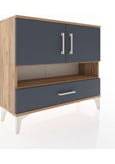Arges Şifonyer 3 Raflı Tek Çekmeceli 2 Kapaklı 88x30x80 Çam-antrasit Atlas Çam Arges Şifonyer 3 Raflı Tek Çekmeceli 2 Kapaklı 88x30x80 Çam-antrasit Atlas Çam