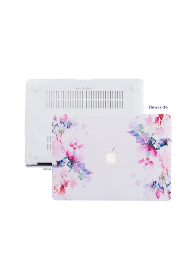 Apple Uyumlu MacBook Pro Kılıf 13inç M1-m2, Flower02 Type-c'li Model A2338 A2289 A2251 A1706-08 A1989 A2159 İle Beyaz