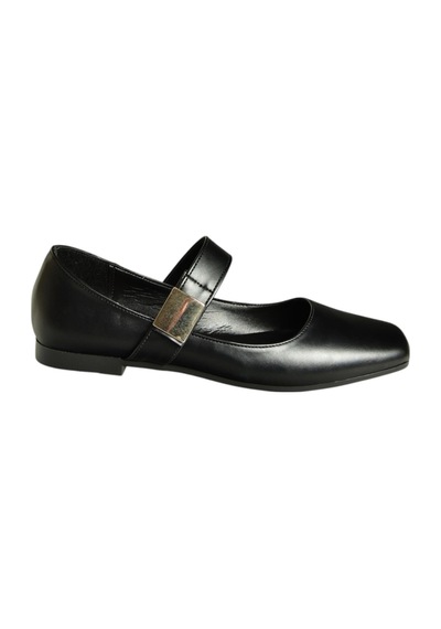 Fox Shoes U726454509 Siyah Kadın Babet Siyah-suni Deri