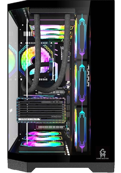 F-7 Edge 7x Argb Pwm Fan Siyah Atx Akvaryum Gaming Kasa Oyuncu Kasası
