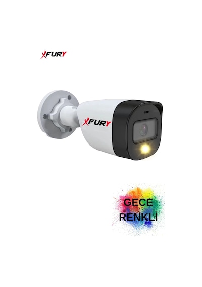 Fury Gece Renkli 5mp Lens 2mp 1080p Full Hd Suya Dayanıklı Güvenlik Kamerası Ultra Led Renkli Gece Görüş