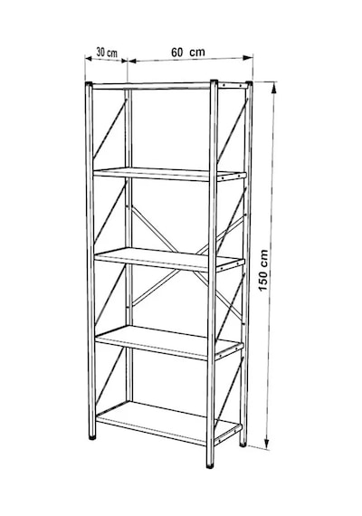 5 Raflı Çok Amaçlı Metal Ve Ahşap Dolap Kitaplık, Mutfak, Kırtasiye Ve Banyo Rafı 60x30x150 Cm Beyaz 5 Raflı Çok Amaçlı Metal Ve Ahşap Dolap Kitaplık, Mutfak, Kırtasiye Ve Banyo Rafı 60x30x150 Cm Beyaz