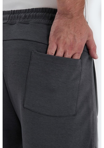 Slazenger Variable Erkek Cepli Koyu Gri Eşofman Altı Koyu Gri Füme