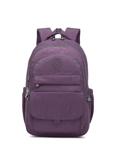 Büyük Boy Laptop Bölmeli Çok Cepli Su Geçirmez Krınkıl Kumaş  Çanta Mürdüm Çok Renkli