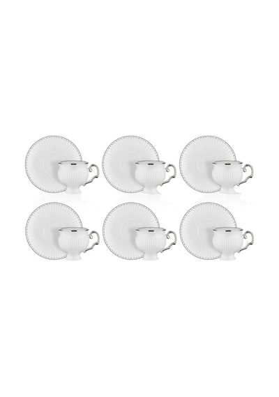 Neva N3516 Santo Platin 6 Kişilik Kahve Fincan Seti 90 Ml