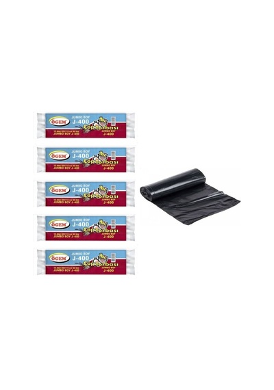 Ögem J-400 Jumbo Boy Çöp Poşeti 80x110Cm 90Lt 10'lu Rulo 5 Paket