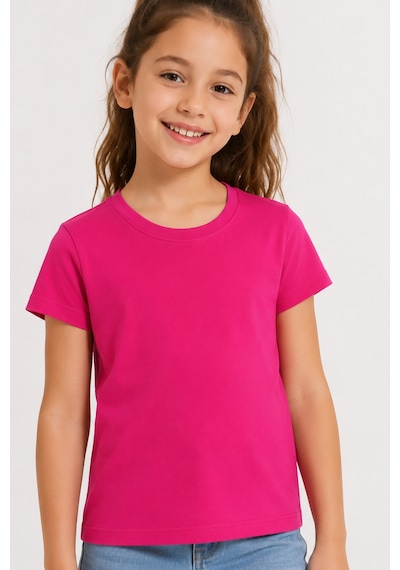 Kiagu Fuşya Kısa Kol Basic T-shirt- Terletmeyen Esnek Kumaş Pamuklu Mevsimlik Fujya Kısakol Kız Çocuk Tsort Çok Renkli Kiagu Fuşya Kısa Kol Basic T-shirt- Terletmeyen Esnek Kumaş Pamuklu Mevsimlik Fujya Kısakol Kız Çocuk Tsort Çok Renkli