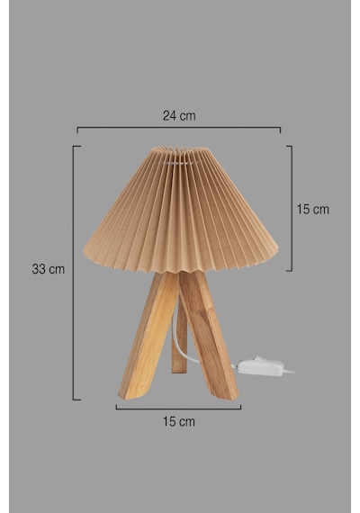 Rino Abajur Tripod Ahşap Ayaklı Pilise/akardeon Şapkalı Masa Lambası - Salon, Yatak Odası, Komodin Üstü Gece Lambası Bej Bej Rino Abajur Tripod Ahşap Ayaklı Pilise/akardeon Şapkalı Masa Lambası - Salon, Yatak Odası, Komodin Üstü Gece Lambası Bej Bej