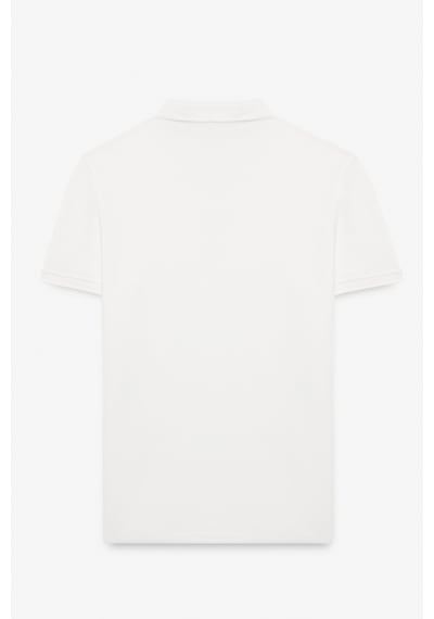 Grimelange SKYLOOM Erkek %100 Pamuk Kısa Kollu Regular Fit Beyaz Polo Yaka T-shirt