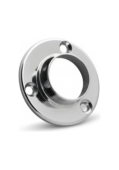 Krom Oval Mobilya Askı Borusu Flanşı Dolap İçi Gardırop Askılık Aparatı 2 Li Set Çoklu Renk