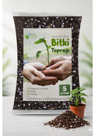 Bahçe Hobi Seti 5 Parça 10 Litre Bitki Toprağı 2x5 Litre , Bahçe El Aletleri Seti, 1 Litre Sulama Kabı, Budama Makası Ve İş Eldiveni
