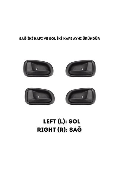 Toyota Corolla Ae101 Efsane Kasa Uyumlu Sağ-sol İç Kapı Kolu Takımı 4'lü Set