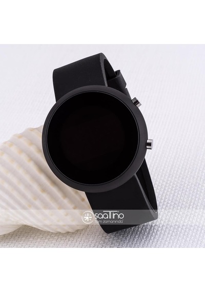 Dijital Led Tasarım Siyah Renkli Silikon Kordonlu Unisex Kol Saati St-303518