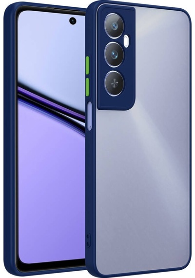 Zore Realme C65 4g Kılıf Msra Hux Kapak - Lacivert Lacivert