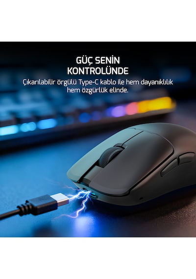 Gamepower Radus 12.000dpı Triple Mode Kablolu/bluetooth/2.4g Gaming Mouse -