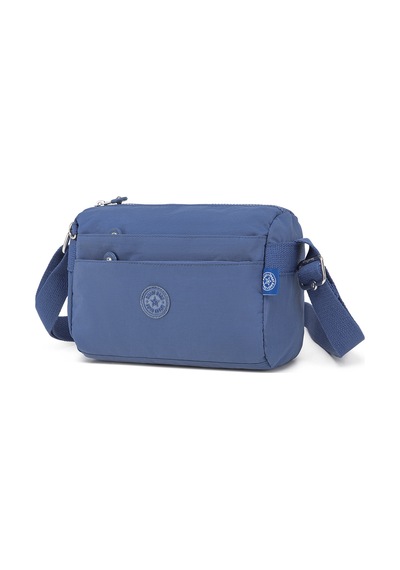 Smart Bags Günlük Küçük Boy Su Geçirmez Hafif Krınkıl Kumaş Kadın Çapraz Çanta Mavi