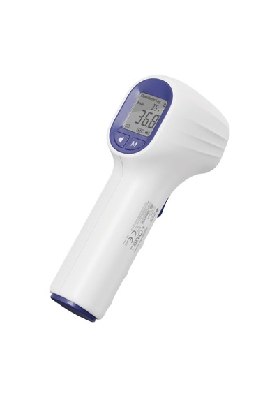 Aoj-f102 Temassız Alından Ateş Ölçer, Dijital Ekran, Beyaz
