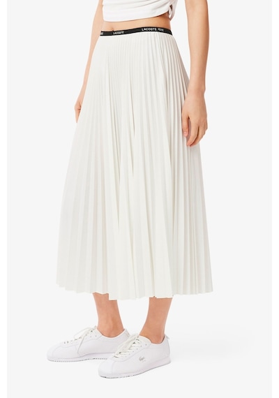 Lacoste Women's Pleated Skirt Pileli Kadın Etek Beyaz