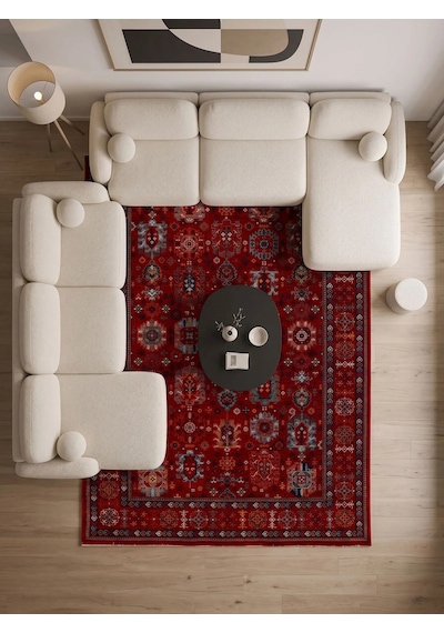 Kreasyon Halı Hümayun Hm008 Kırmızı Makine Halısı
