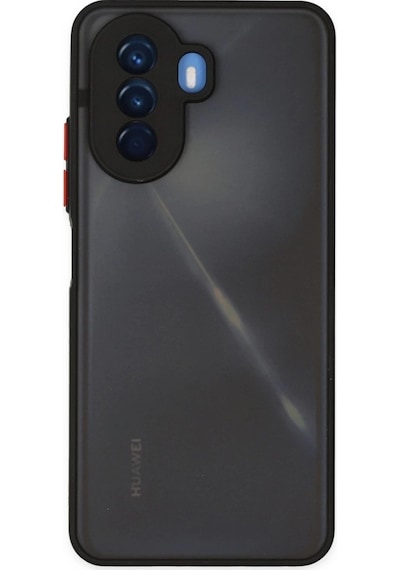 Huawei Nova Y70 Kılıf Montreal Silikon Kapak - Siyah Düz Renkli