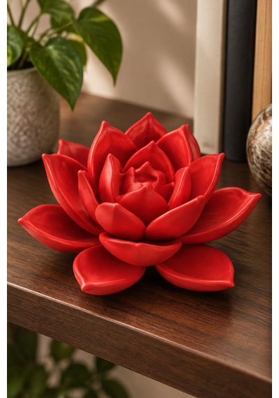 Huzur Veren Çiçeklenme Lotus Çiçeği Figürlü Dekoratif Biblo 66861954
