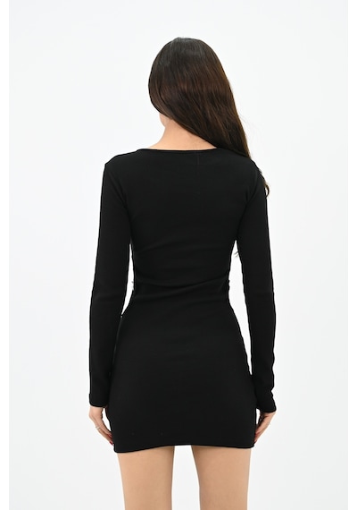 Koza Butik Kadın Pencere Detaylı Mini Elbise 5215-24 001