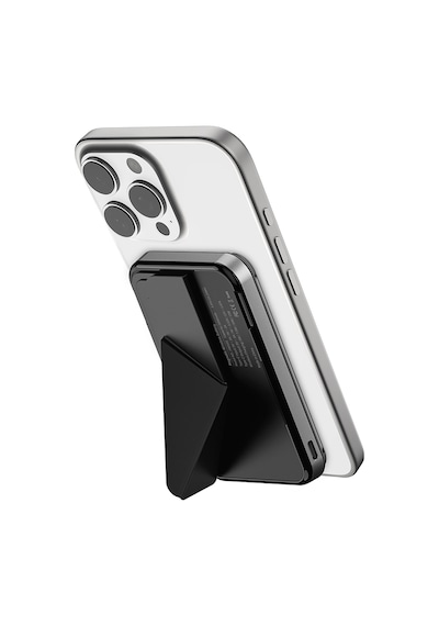 Raptic Trio 5000 mAh 15 W Standlı Wireless PD Hızlı Şarj Özellikli Powerbank Siyah