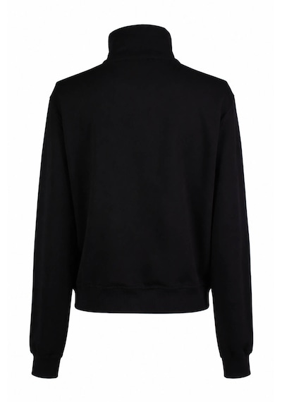 Trender Biye Yarım Fermuarlı Siyah Kadın Sweatshirt 27kdt1000022