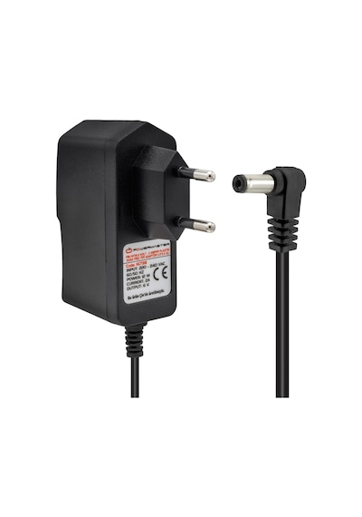 Powermaster Pm-16738 6 Volt - 2 Amper 5.5 2.5 Mm Uçlu Plastik Kasa Priz Tipi Adaptör
