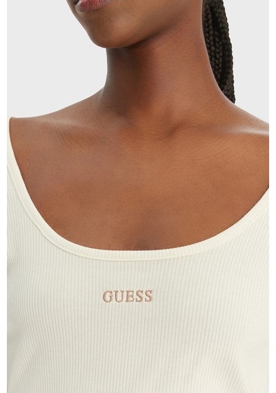 Guess Circe Aktif Modal Karışımlı Kadın T-shirt V6gp04k2969 Krem Guess Circe Aktif Modal Karışımlı Kadın T-shirt V6gp04k2969 Krem