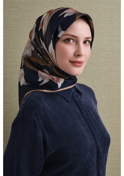 Armine İpek Eşarp 2027 Kış - 9620-04 Lacivert Twill