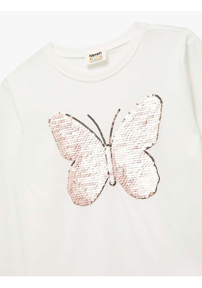 Koton Ekru Kız Çocuk Sweatshirt 6wkg10287ak Ekru