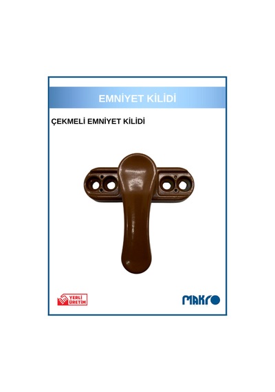 Pvc Kapı Pencere Pimapen Balkon Kapısı Çocuk Emniyet Kilidi Güvenlik Çekmeli Metal Kahverengi