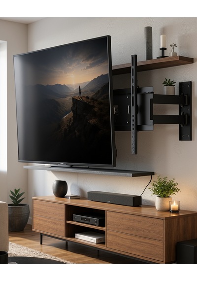 Tv Tutucu 27-55 İnç Hareketli Kollu Uczzzbp3k2755-5 Siyah
