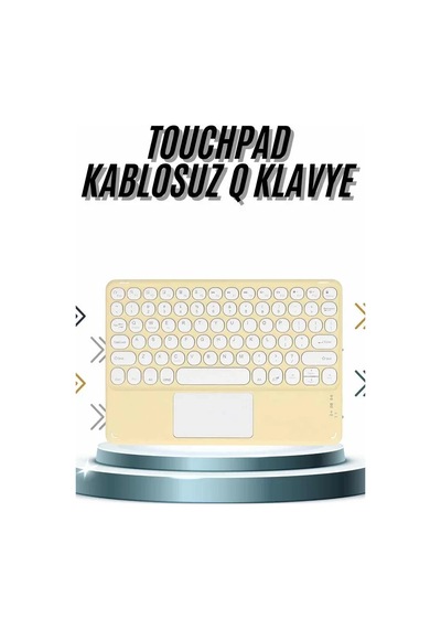 Android Ve İos Uyumlu Bluetooth Klavye Touchpad Slim Kablosuz Wifi Q Klavye 09856046