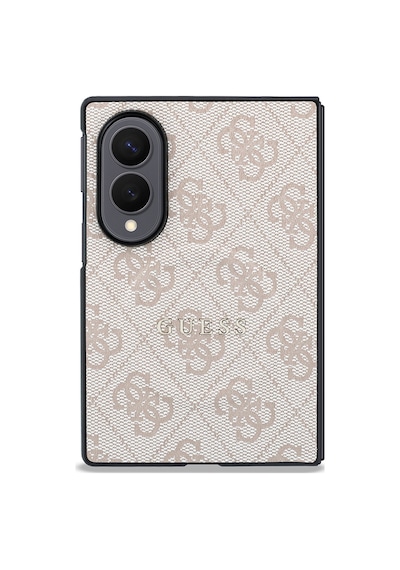 Samsung Galaxy Uyumlu Z Fold 8 Kılıf Guess Lisanslı M-safeli Pu Deri 4g Desenli Klasik Yazı Logolu Kapak Pembe